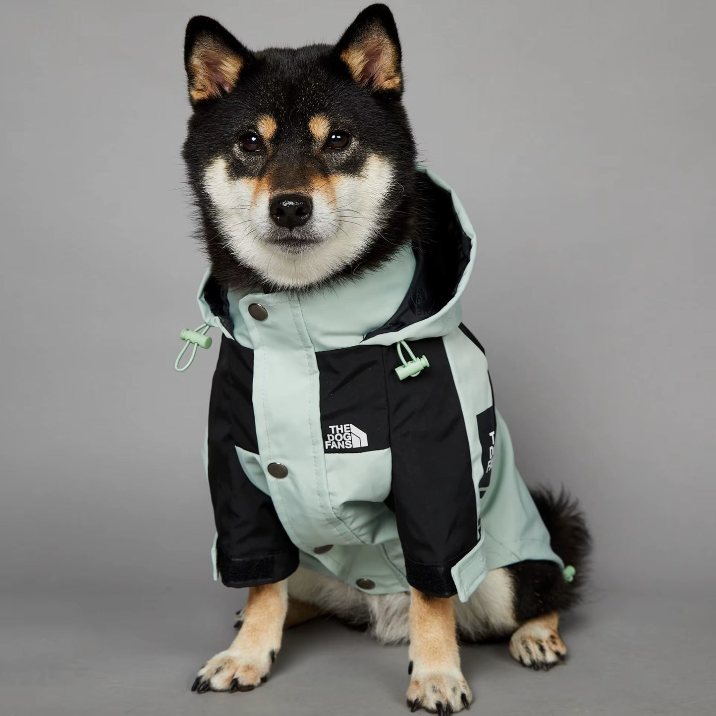 Cute Waterproof Dog Raincoat Jackets Luxury Designer Mint Color Pet Clothing S-5XL Large Dog Jacket Puppy Windbreaker Dog Coats