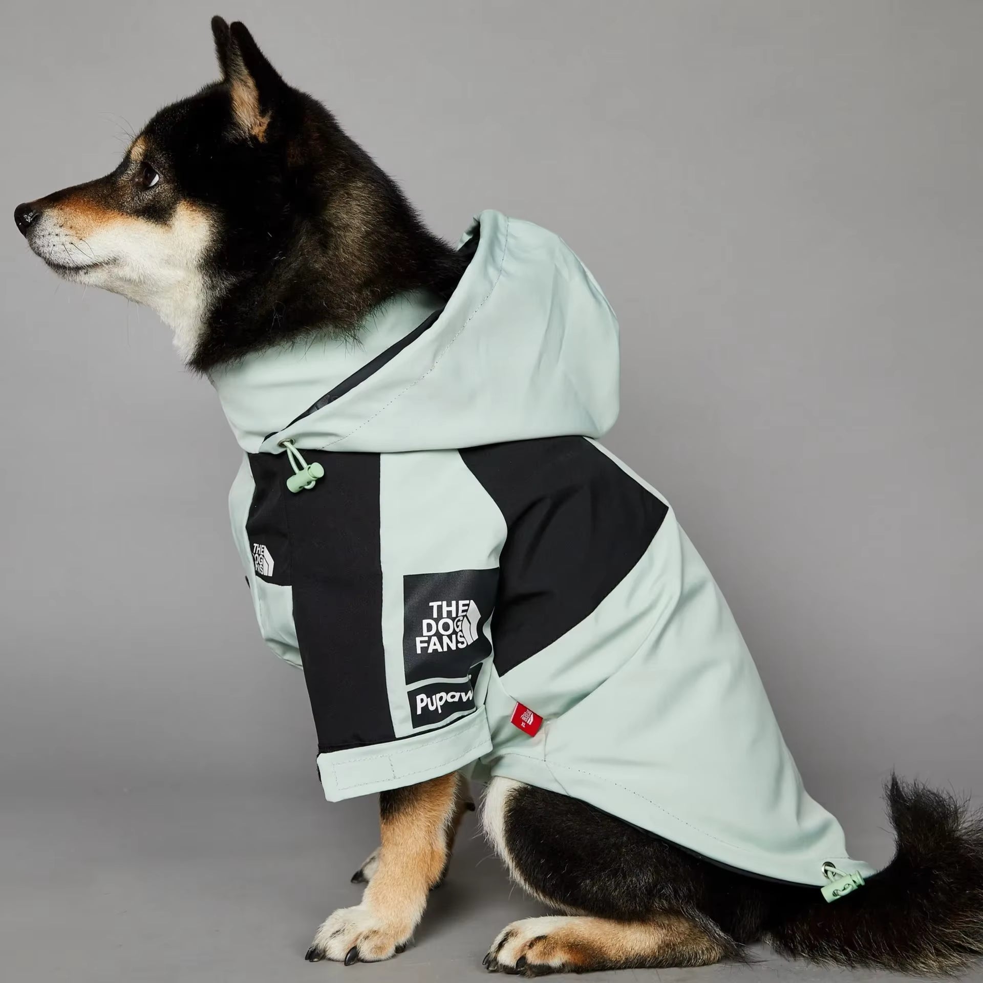 Cute Waterproof Dog Raincoat Jackets Luxury Designer Mint Color Pet Clothing S-5XL Large Dog Jacket Puppy Windbreaker Dog Coats