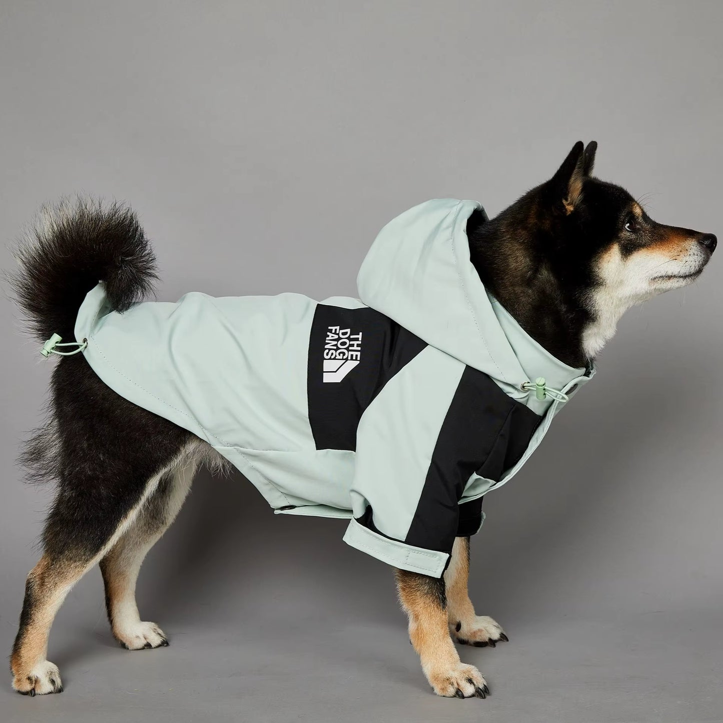 Cute Waterproof Dog Raincoat Jackets Luxury Designer Mint Color Pet Clothing S-5XL Large Dog Jacket Puppy Windbreaker Dog Coats