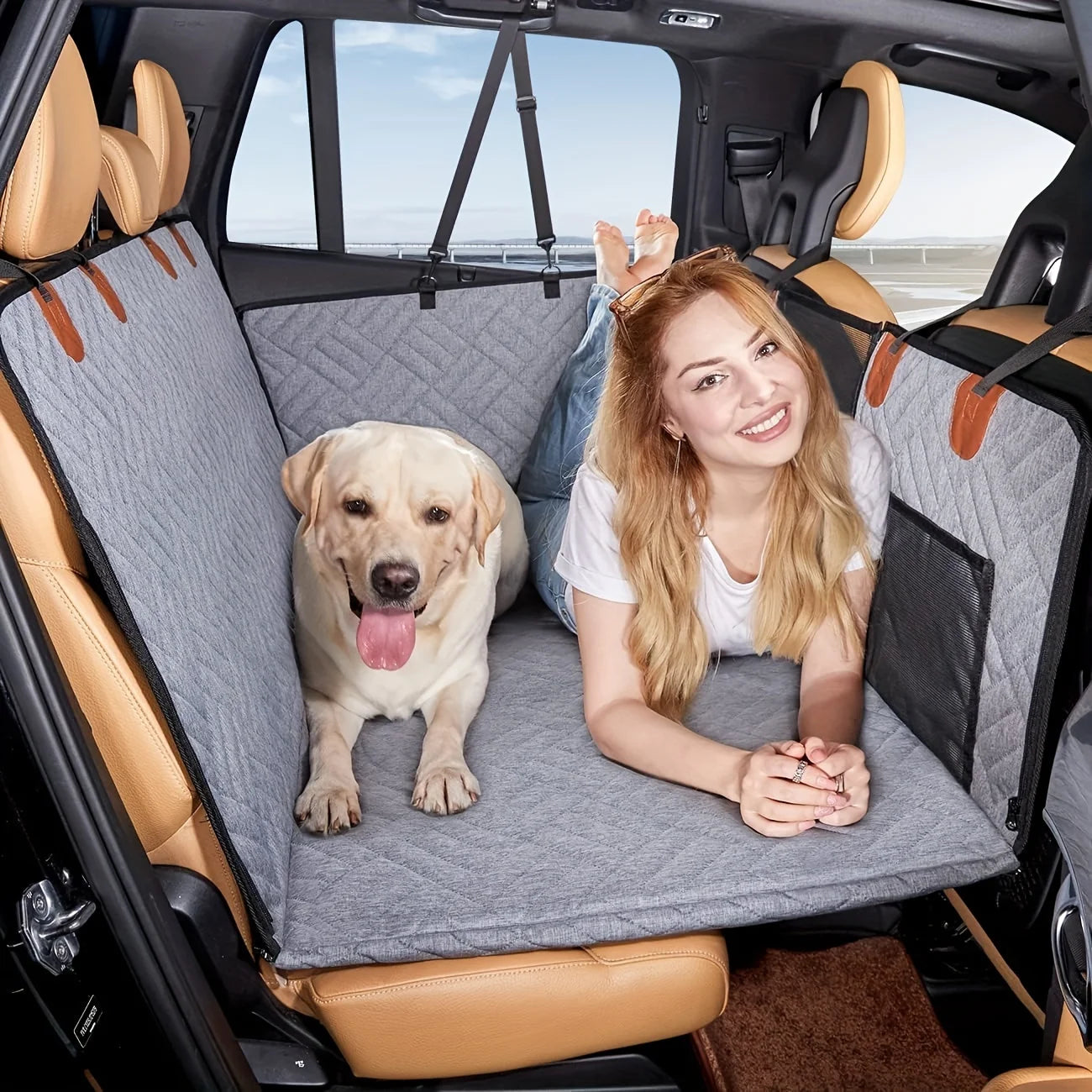 Deluxe Hammock-Style Seat Cover - Protects Against Claws & Mess