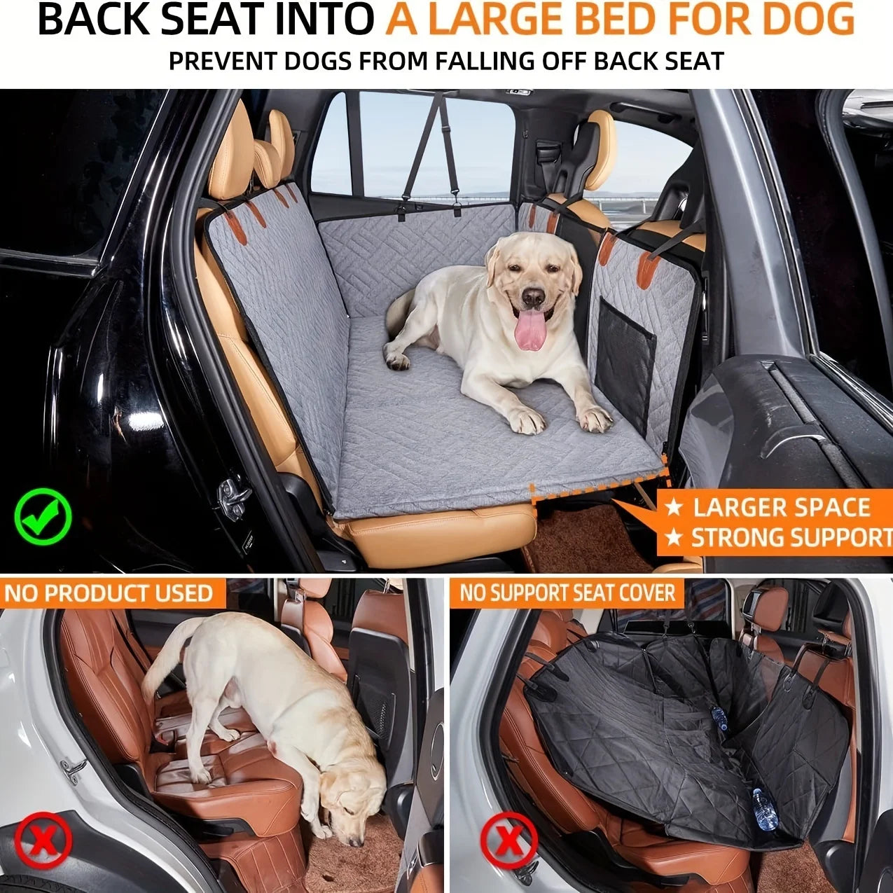 Deluxe Hammock-Style Seat Cover - Protects Against Claws & Mess