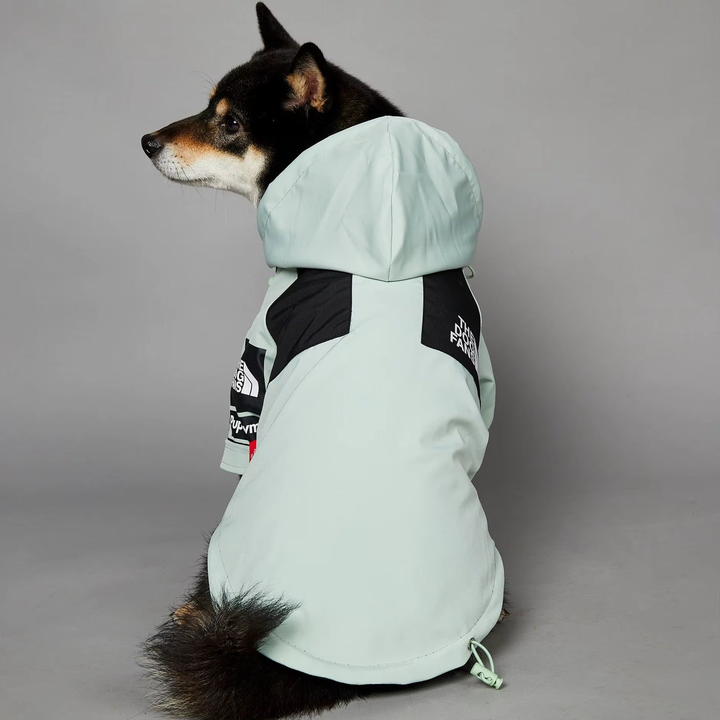 Cute Waterproof Dog Raincoat Jackets Luxury Designer Mint Color Pet Clothing S-5XL Large Dog Jacket Puppy Windbreaker Dog Coats