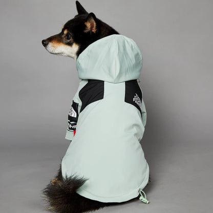 Cute Waterproof Dog Raincoat Jackets Luxury Designer Mint Color Pet Clothing S-5XL Large Dog Jacket Puppy Windbreaker Dog Coats